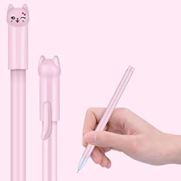 Cute Cat Gel Pens Set - 24 Pack for School & Office