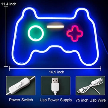 Vibrant Neon Signs for Gamer Room Decor and Gifts