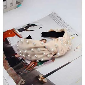 Stylish POPINK Pearl Headband for Everyday Elegance