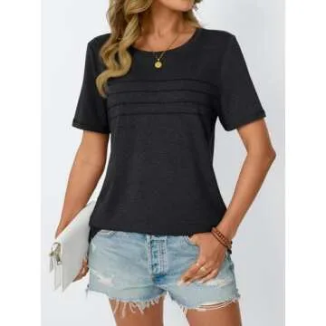 AUTOMET Women's Trendy Summer Short Sleeve T-Shirts