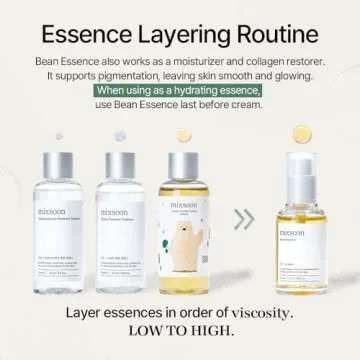 mixsoon Bean Essence Exfoliating Hydrating Korean Skin Care Glass skin Hyaluronic Acid Serum (1.01 Fl Oz([Pack of 1))