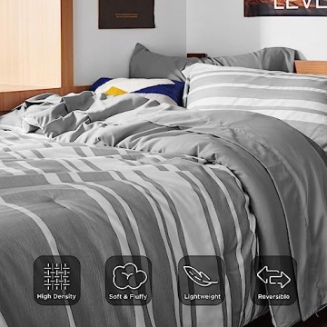 Bedsure Twin XL Comforter Set Soft Luxurious Grey Bedding