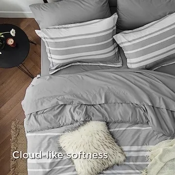 Bedsure Twin XL Comforter Set Soft Luxurious Grey Bedding