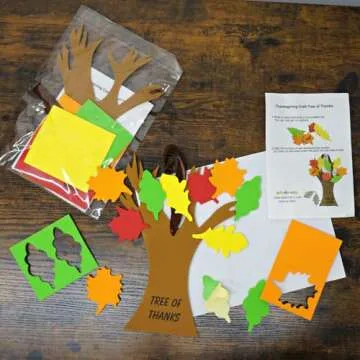 Thankful Tree Craft Kit for Kids 4-8 - 12-Pack Fall Fun