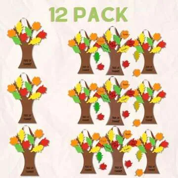 Thankful Tree Craft Kit for Kids 4-8 - 12-Pack Fall Fun