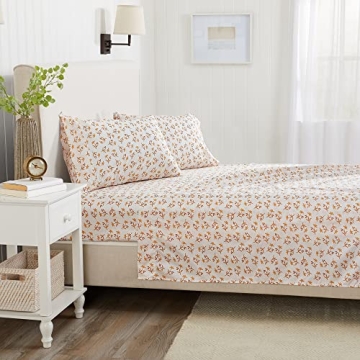 King Size Floral Print Microfiber Sheet Set | Ultra-Soft Comfort