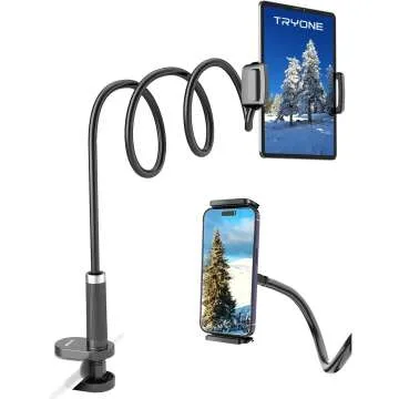 Adjustable Gooseneck Tablet Holder for All Devices