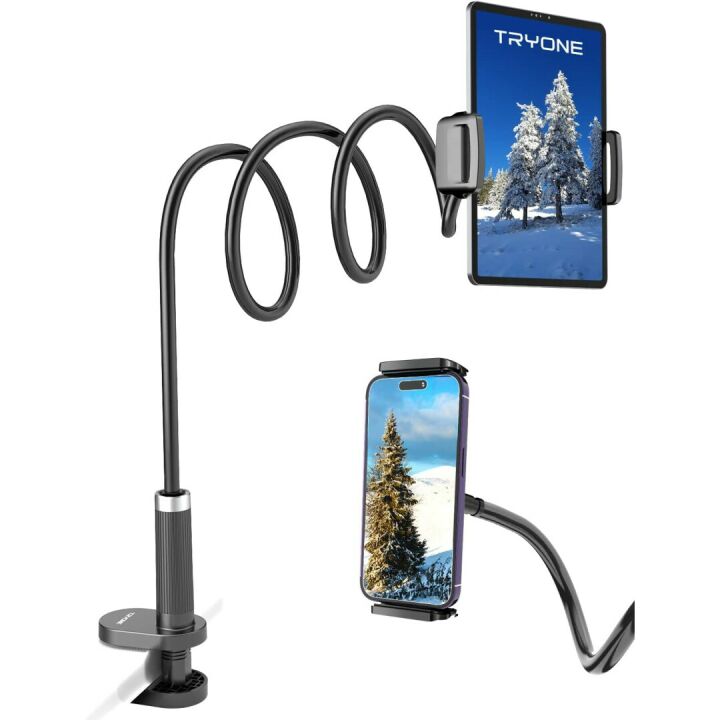 Adjustable Gooseneck Tablet Holder for All Devices
