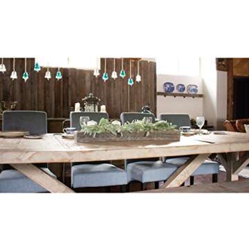 BARNWOODUSA Rustic Centerpiece Barnwood Box for Home Decor - 35.5" L