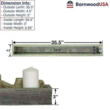 BARNWOODUSA Rustic Centerpiece Box for Farmhouse Decor