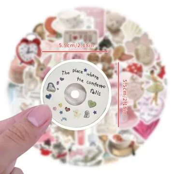 60PCS Coquette Stickers,Pink Coquette Aesthetic Stickers Decal,Vinyl Waterproof Stickers for Water Bottles Laptop Computer Phone Guitar