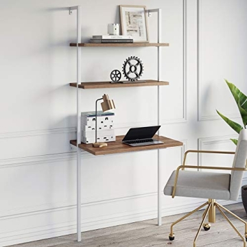 Nathan James Theo Ladder Desk Stylish Space-Saving Design