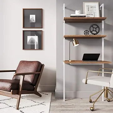 Nathan James Theo Ladder Desk Stylish Space-Saving Design