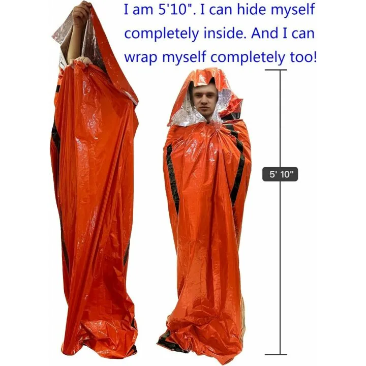 Emergency Sleeping Bag Survival 2 Pack for Camping