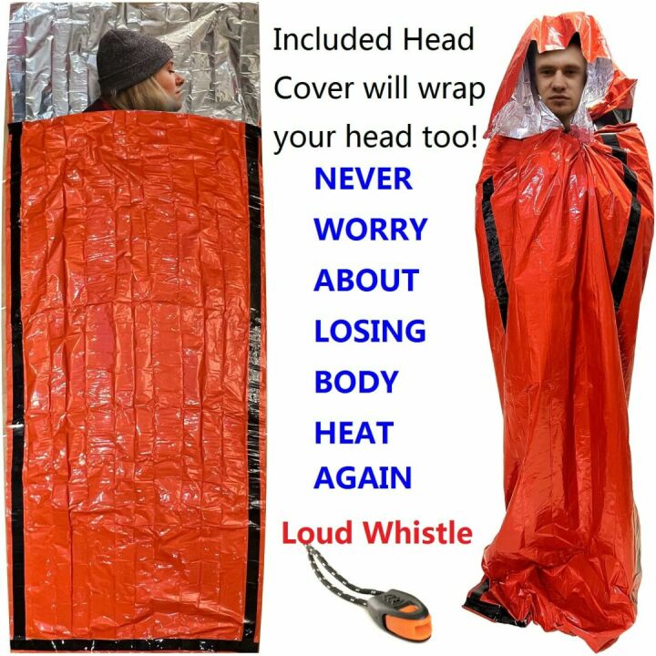 Emergency Sleeping Bag Survival 2 Pack for Camping