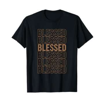 Brown Blessed Brown Color Graphic T-Shirt