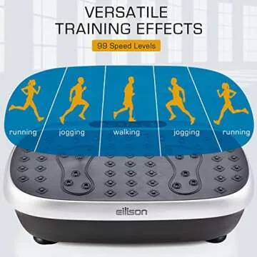 EILISON Atom Vibration Plate Exercise Machine - Full Body Vibration Plate for Lympathic Drainage with Acupressure - Home Fitness with Loop Bands for Weight Loss, 300lbs Capacity (Atom Silver)