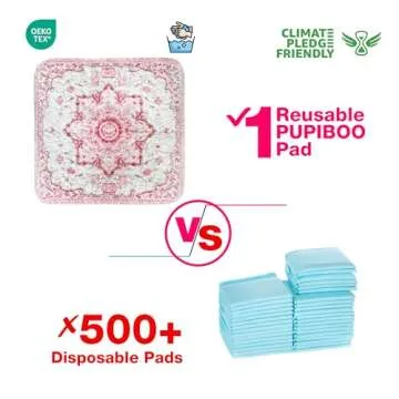 PUPIBOO Washable Pee Pads for Dogs - Super Absorbent Reusable Puppy Training Pads - 100% Waterproof, Leak-Proof & Non-Slip Whelping Pads for Pet Housebreaking