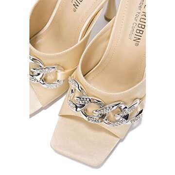 Cape Robbin Disteny Sexy Stiletto High Heels for Women, Square Open Toe Shoes Heels