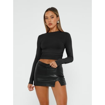 AUTOMET Women's Long Sleeve Shirt - Stylish Slim Fit Tops