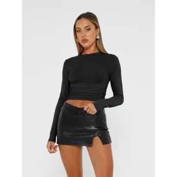 AUTOMET Women's Long Sleeve Shirt - Stylish Slim Fit Tops