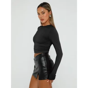 AUTOMET Women's Long Sleeve Shirt - Stylish Slim Fit Tops