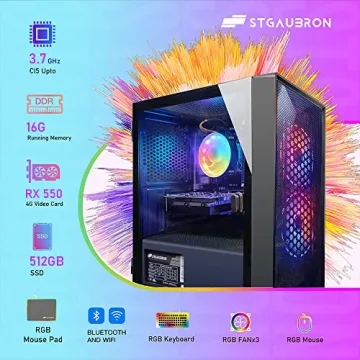 STGAubron Gaming PC with Intel i5 and 16GB RAM