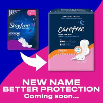 Stayfree Ultra Thin Overnight Pads with Wings, For Women, Reliable Protection and Absorbency of Feminine Moisture, Leaks and Periods, 28 Count
