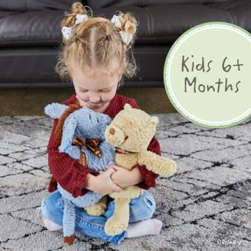 KIDS PREFERRED Baby Classic Winnie the Pooh and Friends Stuffed Animal original version 9 Inch, Pooh