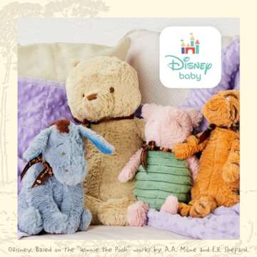 KIDS PREFERRED Baby Classic Winnie the Pooh and Friends Stuffed Animal original version 9 Inch, Pooh