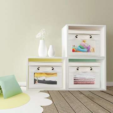 MaidMAX Storage Cube Set with Clear Window and Lids