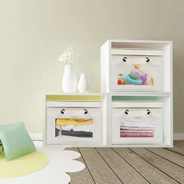 MaidMAX Storage Cube Set with Clear Window and Lids
