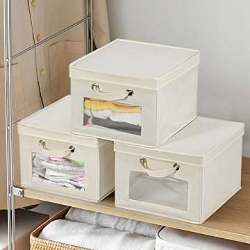 MaidMAX Storage Cube Set with Clear Window and Lids
