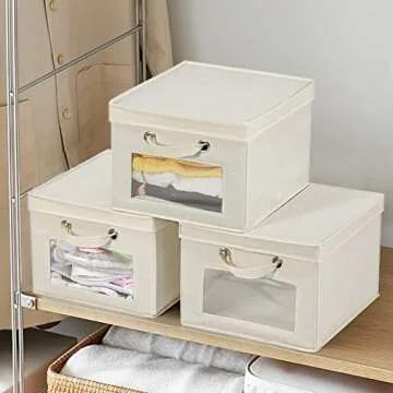 MaidMAX Storage Cube Set with Clear Window and Lids