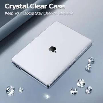 MOSISO Compatible with MacBook Pro 13 inch Case M2 2025, 2024, 2023-2016 A2338 M1 A2251 A2289 A2159 A1989 A1708 A1706, Plastic Hard Case&Keyboard Skin&Webcam Cover for MacBook Pro 13.3, Crystal Clear