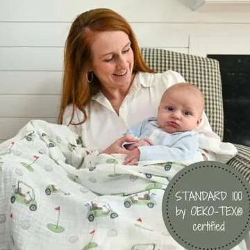 LollyBanks Soft Muslin Baby Swaddle Blanket for Gifting