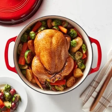 Amazon Basics Enameled Cast Iron Dutch Oven - 7.3-Quart