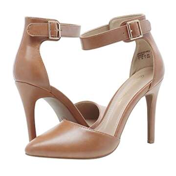 DREAM PAIRS Oppointed-Ankle Women's Pointed Toe Ankle Strap D'Orsay High Heel Stiletto Pumps Shoes,S...