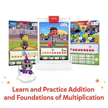 Osmo - Math Wizard and the Enchanted World Games iPad & Fire Tablet-Ages 6-8/Grades 1-2-Foundations of Multiplication-Curriculum-Inspired-STEM Toy-Kids-Boy & Girl(Osmo Base Required)(Amazon Exclusive)