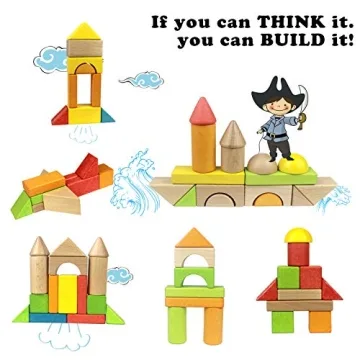 Migargle Wooden Building Blocks Set - Safe Educational Toy