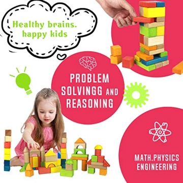 Migargle Wooden Building Blocks Set - Safe Educational Toy