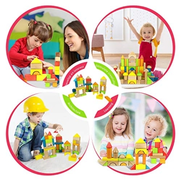 Migargle Wooden Building Blocks Set - Safe Educational Toy