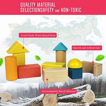 Migargle Wooden Building Blocks Set - Safe Educational Toy