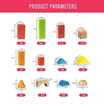 Migargle Wooden Building Blocks Set - Safe Educational Toy