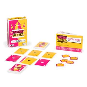 Danger Danger by Exploding Kittens - 2-8 Players - Ages 7+ - 10 Minutes to Play - Fast Paces Strategic Card Game - Party Game, Ideal for Party, Family Night, Kid and Adult
