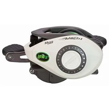 Lew's MACH 1 Baitcast SLP Fishing Reel, 7.5:1 Gear Ratio, Right-Hand Retrieve, Graphite Frame, Premium 8 Stainless Steel Ball Bearings