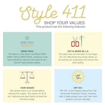 City Threads Big Girls' Solid Rashguard Swimming Tee for The Beach or Pool Peplum Sun Protection SPF50+ Swim Tee for The Beach or Pool, White, 7