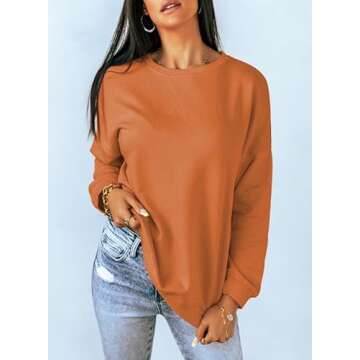 Dokotoo Womens Casual Plus Size Long Sleeve Halloween Crewneck Sweatshirt Side Split Comfy Loose Fit...