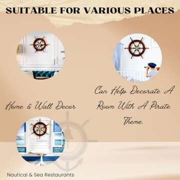 Nagina International Nautical Ship Wheel - Handcrafted Decor