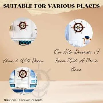 Nagina International Nautical Ship Wheel - Handcrafted Decor